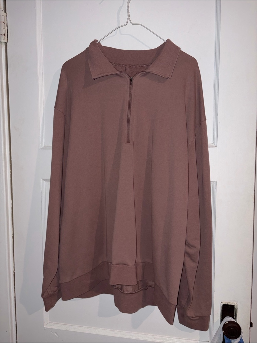 Woman’s LULULEMON XL Half-Zip Pullover Sweatshirt - Dusty Rose